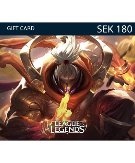 League of Legends 180 SEK Prepaid RP Card SE Key EUROPE